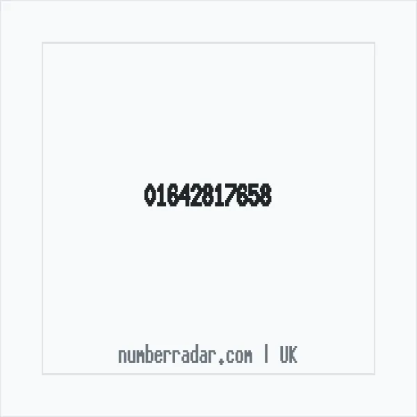 Reverse number check for +44 1642 817658 — who called me?