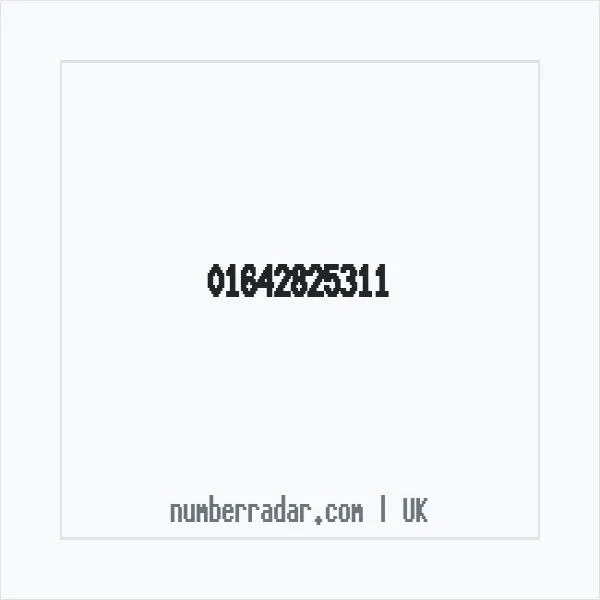 Reverse number check for +44 1642 825311 — who called me?