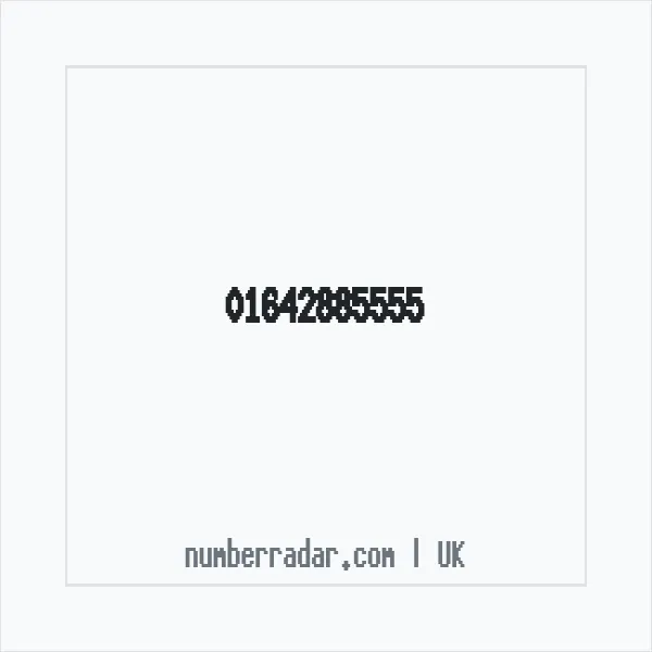 Reverse number check for +44 1642 885555 — who called me?