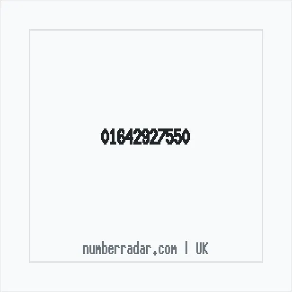 Reverse number check for +44 1642 927550 — who called me?