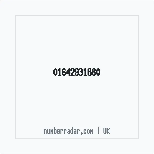Reverse number check for +44 1642 931680 — who called me?