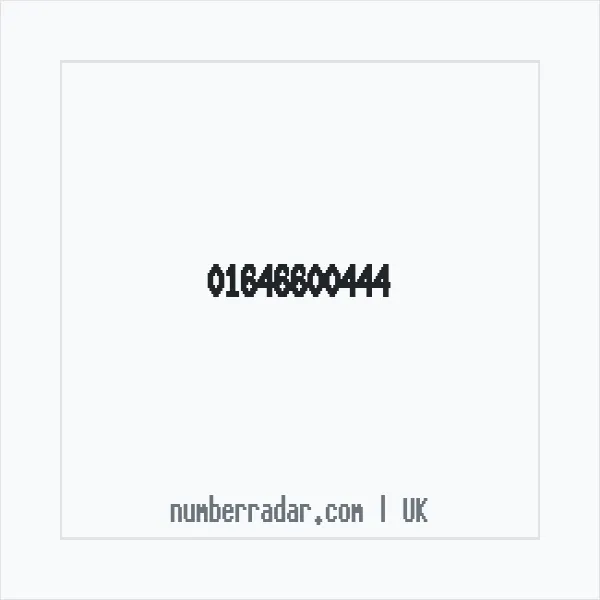 Reverse number check for +44 1646 600444 — who called me?