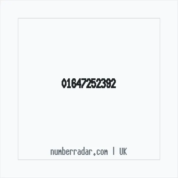 Reverse number check for +44 1647 252392 — who called me?