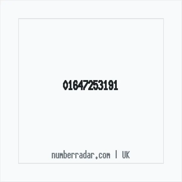 Reverse number check for +44 1647 253191 — who called me?