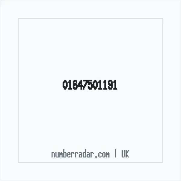 Reverse number check for +44 1647 501191 — who called me?