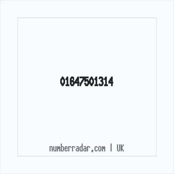 Reverse number check for +44 1647 501314 — who called me?