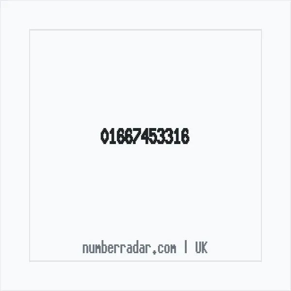Reverse number check for +44 1667 453316 — who called me?