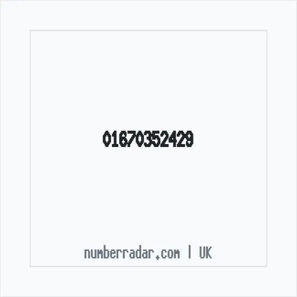 Reverse number check for +44 1670 352429 — who called me?