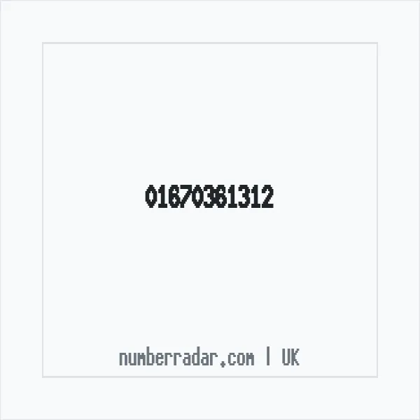 Reverse number check for +44 1670 361312 — who called me?