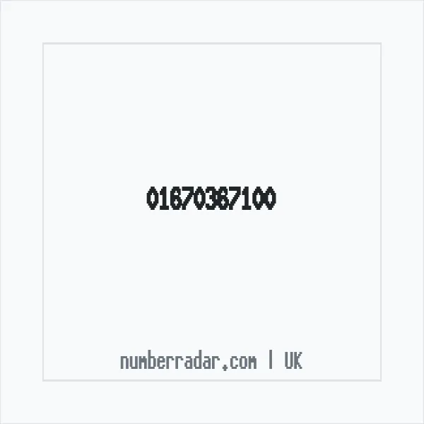 Reverse number check for +44 1670 367100 — who called me?