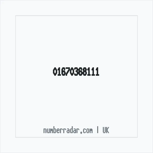 Reverse number check for +44 1670 368111 — who called me?
