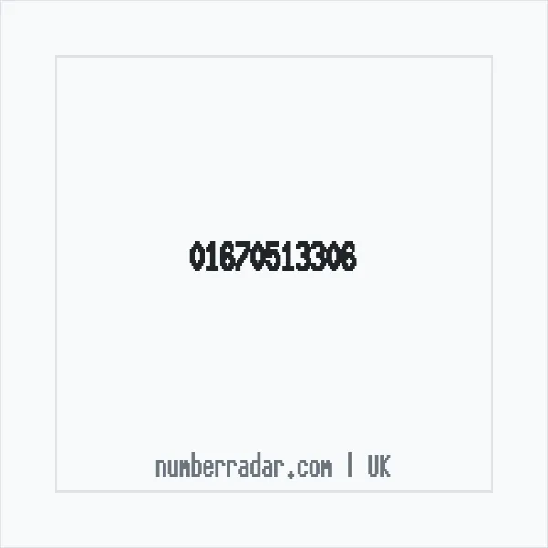 Reverse number check for +44 1670 513306 — who called me?