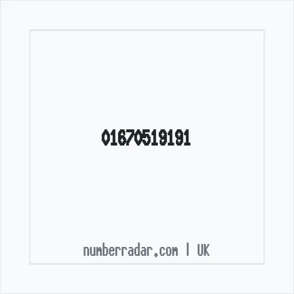 Reverse number check for +44 1670 519191 — who called me?
