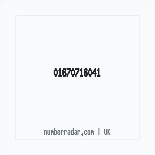 Reverse number check for +44 1670 716041 — who called me?