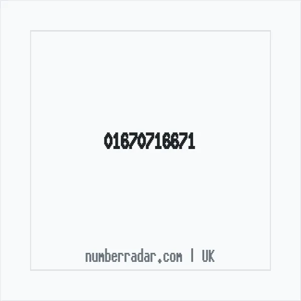 Reverse number check for +44 1670 716671 — who called me?
