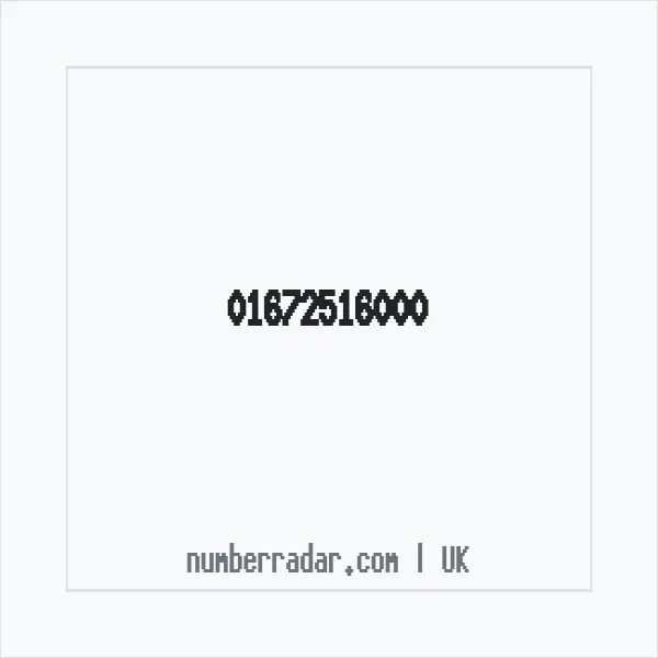 Reverse number check for +44 1672 516000 — who called me?
