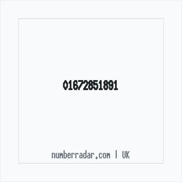 Reverse number check for +44 1672 851891 — who called me?