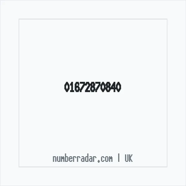 Reverse number check for +44 1672 870840 — who called me?