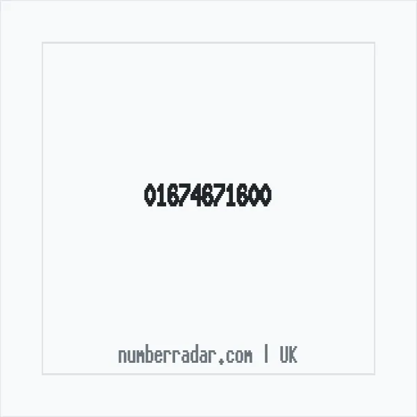 Reverse number check for +44 1674 671600 — who called me?