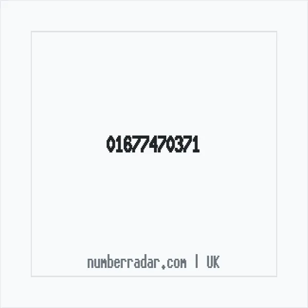 Reverse number check for +44 1677 470371 — who called me?