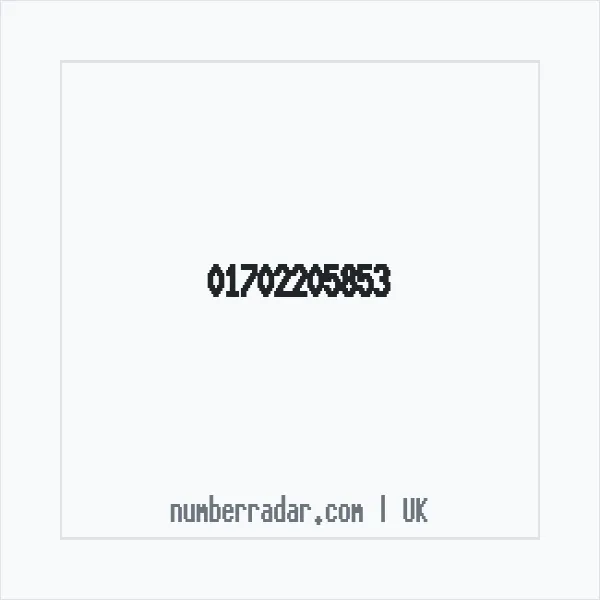 Reverse number check for +44 1702 205853 — who called me?
