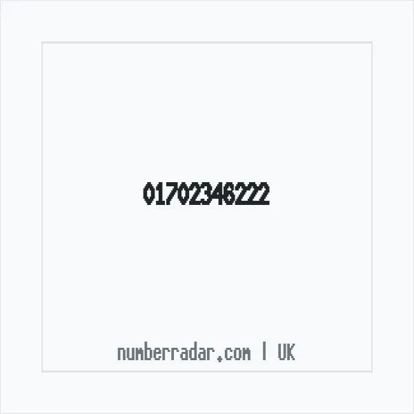 Reverse number check for +44 1702 346222 — who called me?