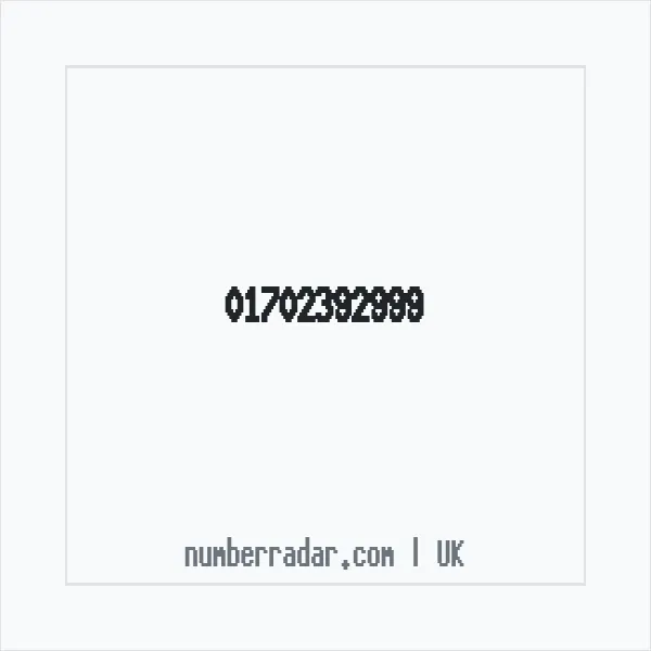 Reverse number check for +44 1702 392999 — who called me?