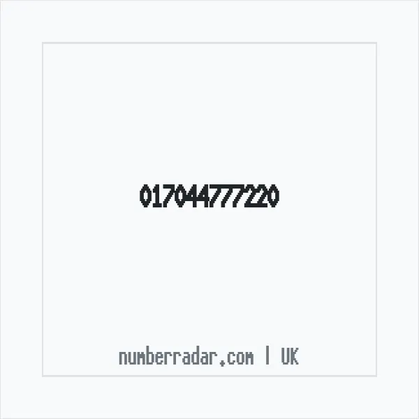 Reverse number check for +44 (1704) 477-722 — who called me?