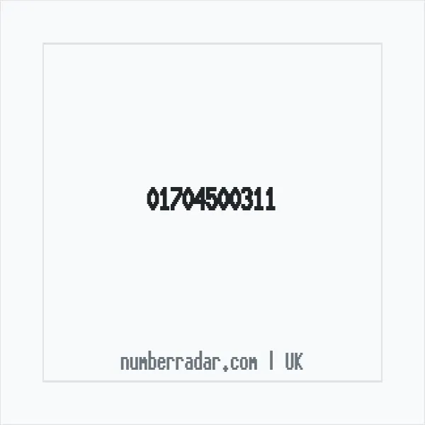 Reverse number check for +44 1704 500311 — who called me?