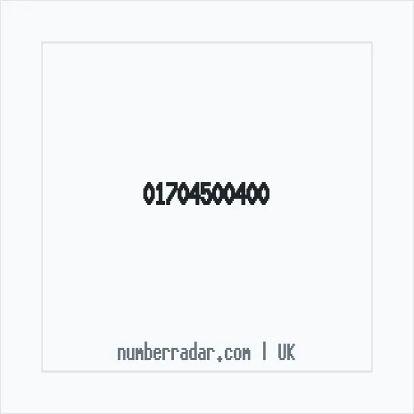 Reverse number check for +44 1704 500400 — who called me?