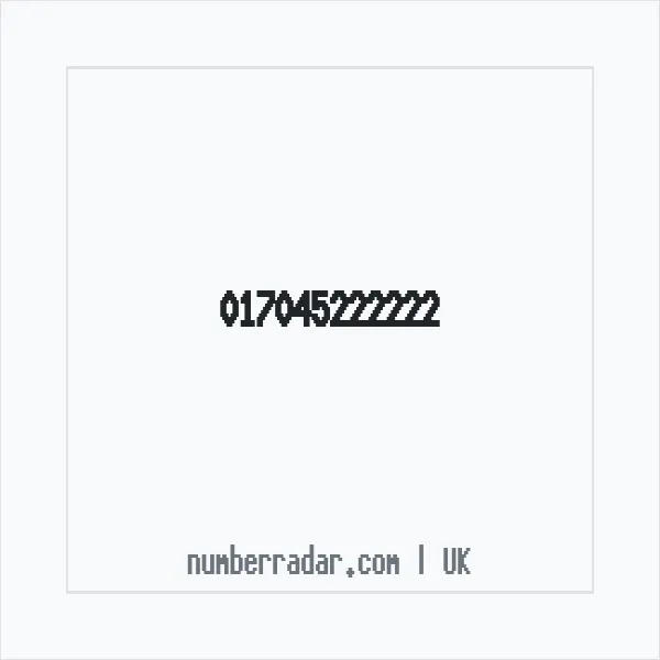 Reverse number check for +44 (1704) 522-222 — who called me?