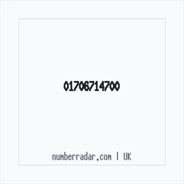 Reverse number check for +44 1706 714700 — who called me?