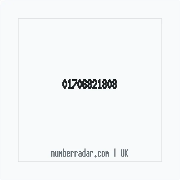 Reverse number check for +44 1706 821808 — who called me?