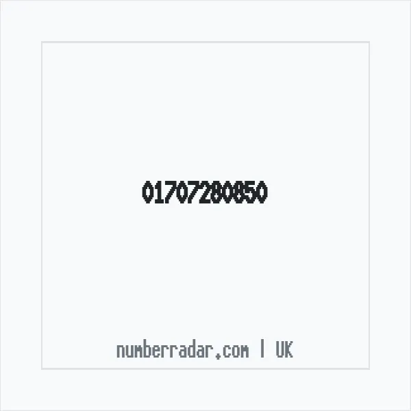 Reverse number check for +44 1707 280850 — who called me?