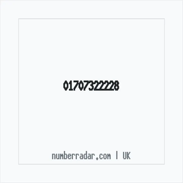 Reverse number check for +44 1707 322228 — who called me?