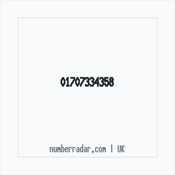 Reverse number check for +44 1707 334358 — who called me?