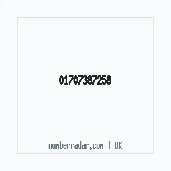 Reverse number check for +44 1707 387258 — who called me?