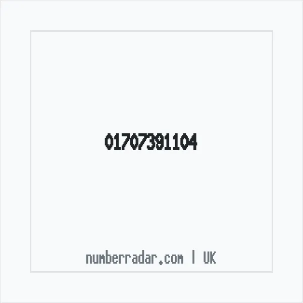 Reverse number check for +44 1707 391104 — who called me?