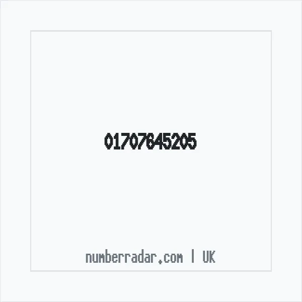 Reverse number check for +44 1707 645205 — who called me?