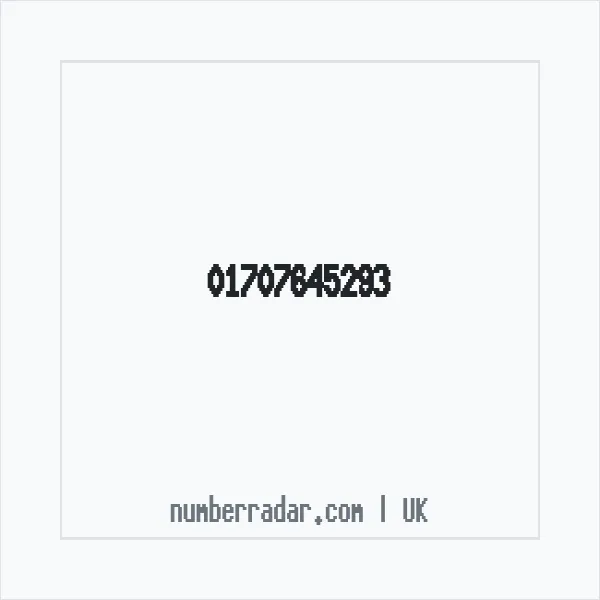 Reverse number check for +44 1707 645293 — who called me?