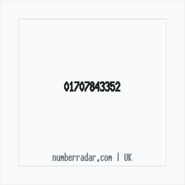 Reverse number check for +44 1707 843352 — who called me?