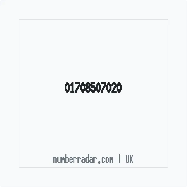 Reverse number check for +44 1708 507020 — who called me?