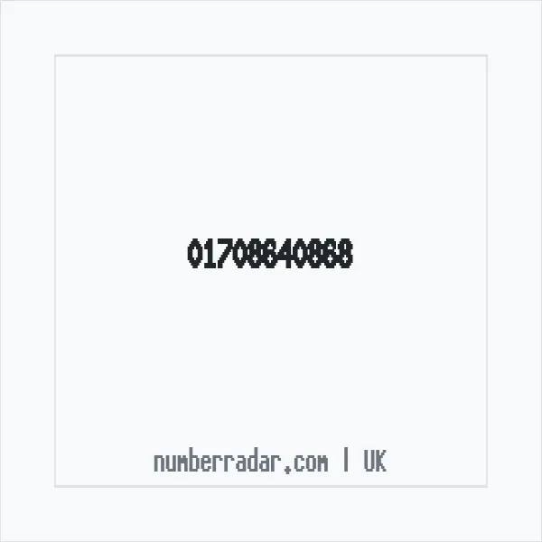 Reverse number check for +44 1708 640868 — who called me?