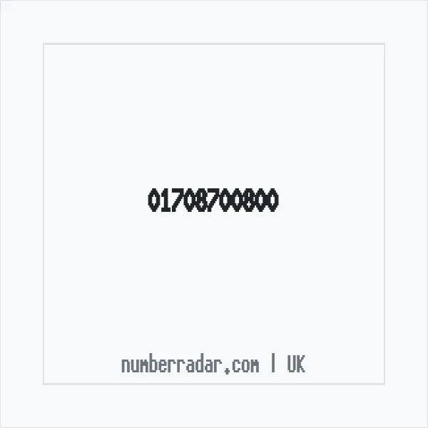 Reverse number check for +44 1708 700800 — who called me?