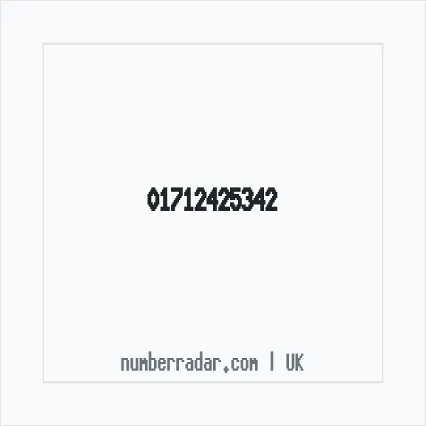 Reverse number check for +44 1712 425342 — who called me?