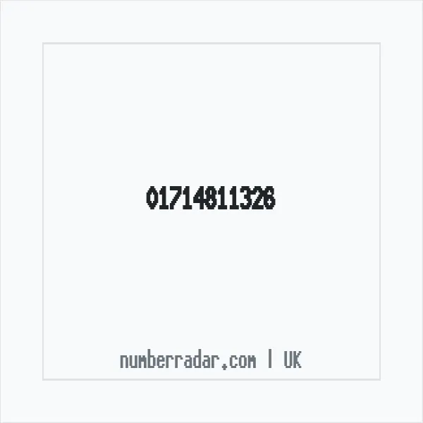 Reverse number check for +44 1714 811326 — who called me?