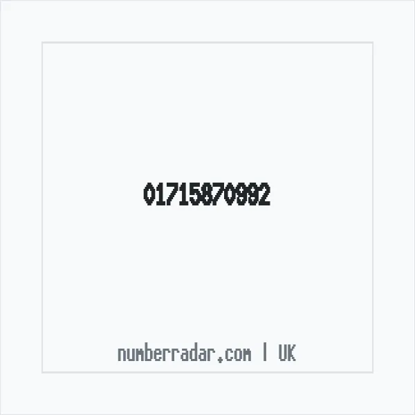 Reverse number check for +44 1715 870992 — who called me?