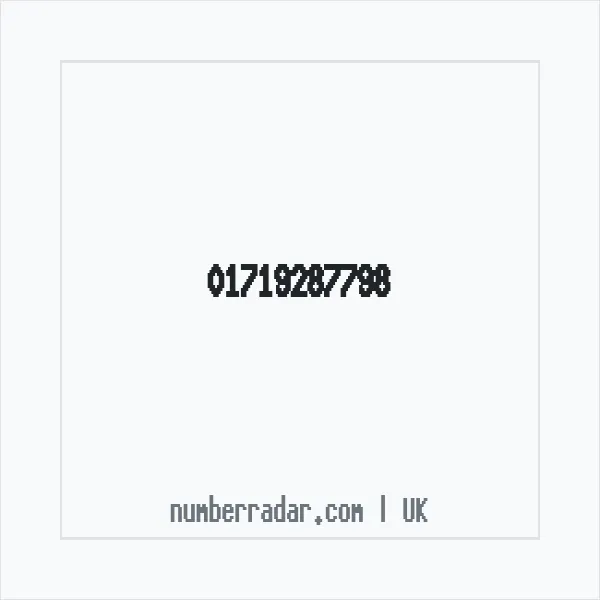 Reverse number check for +44 1719 287798 — who called me?