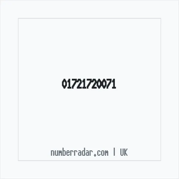 Reverse number check for +44 1721 720071 — who called me?