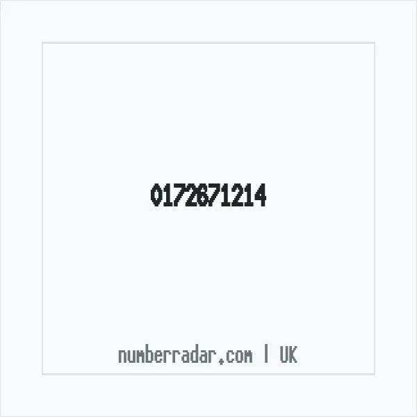 Reverse number check for +44 172671214 — who called me?